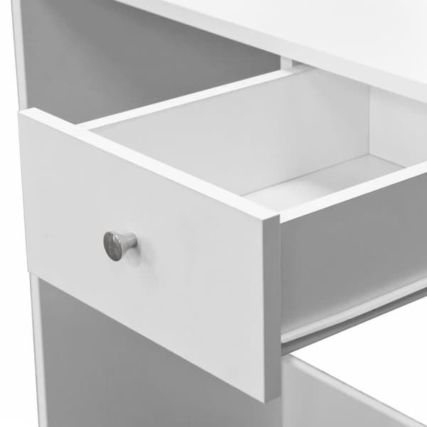 vidaXL kosmetikbord 75x40x141 cm konstrueret træ hvid