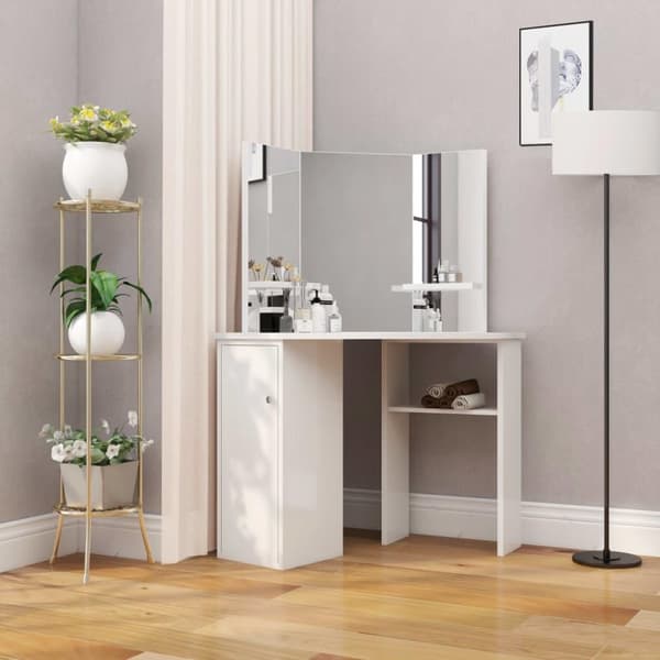 vidaXL toiletbord hjørnebord