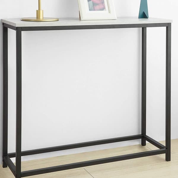 SoBuy Pladsbesparende Sidebord Konsolbord marmormønstret Længde 80 cm Bredde 30 cm Højde 75 cm FSB29-SCH