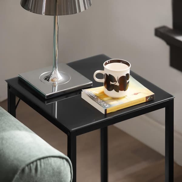 SoBuy Satsbord set om 2, Sidobord, Soffbord, Cafébord, Laptopbord, FBT99-F