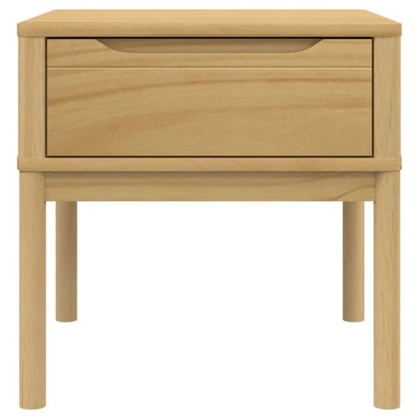vidaXL lampebord FLORO 55x55x54 cm massivt fyrretræ gyldenbrun -  Aflastningsborde