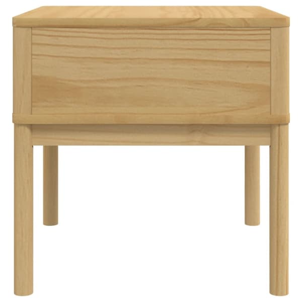 vidaXL lampebord FLORO 55x55x54 cm massivt fyrretræ gyldenbrun -  Aflastningsborde