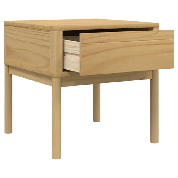 vidaXL lampebord FLORO 55x55x54 cm massivt fyrretræ gyldenbrun - Aflastningsborde