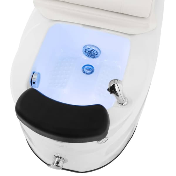 physa Elektrisk fotvårdsstol - Med fotbad - 105 W - 150 kg - Vit - Rygg- och nackmassage