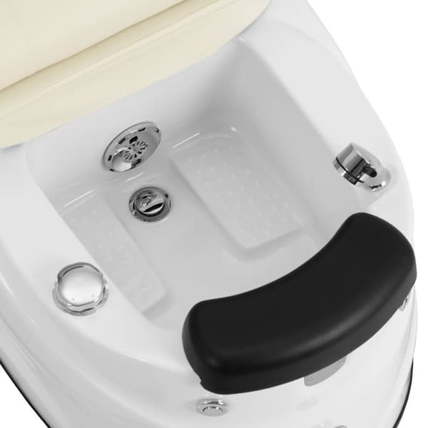 physa - Elektrisk fotvårdsstol - Med upplyst fotbad och massagefunktioner - 105 W - 150 kg - Creme
