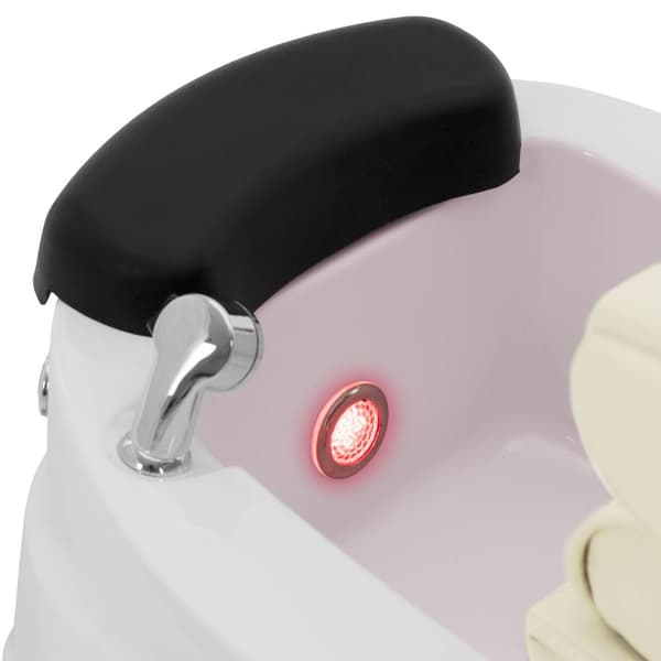physa - Elektrisk fotvårdsstol - Med upplyst fotbad och massagefunktioner - 105 W - 150 kg - Creme