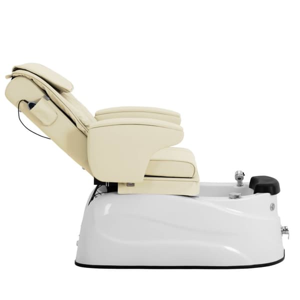 physa - Elektrisk fotvårdsstol - Med upplyst fotbad och massagefunktioner - 105 W - 150 kg - Creme