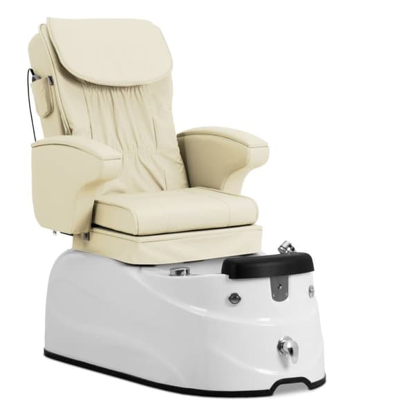 physa - Elektrisk fotvårdsstol - Med upplyst fotbad och massagefunktioner - 105 W - 150 kg - Creme