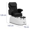 Miniatyrbild 7 av 7: physa - Elektrisk fotvårdsstol - Med upplyst fotbad och massagefunktioner - 105 W - 150 kg - Svart