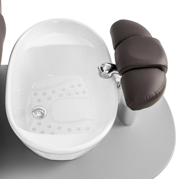 physa - Elektrisk fotvårdsstol - Med fotbadkar och 3 massagefunktioner - 120 W - 200 kg - Brun