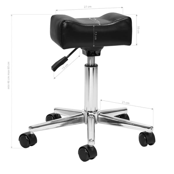 Sillon Bell mobiili pedikyyri jalkatuki musta