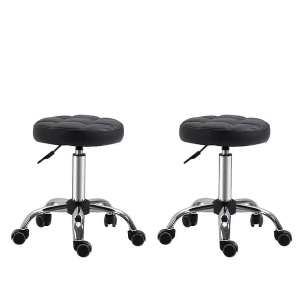Salon Skammel Sæt, Ø35.5x48-63 cm, Sort
