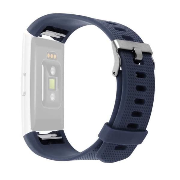 Armband - FitBit - Charge 2 - Texturerad Silikon - Spänne - 205mm