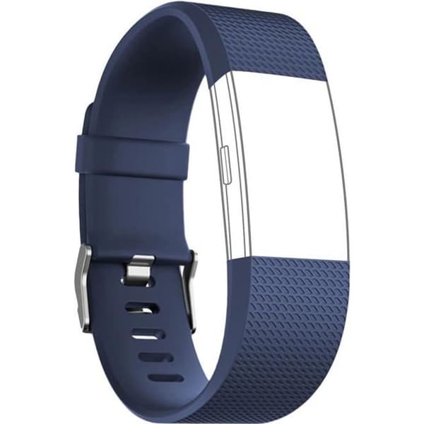 Armband - FitBit - Charge 2 - Texturerad Silikon - Spänne - 205mm
