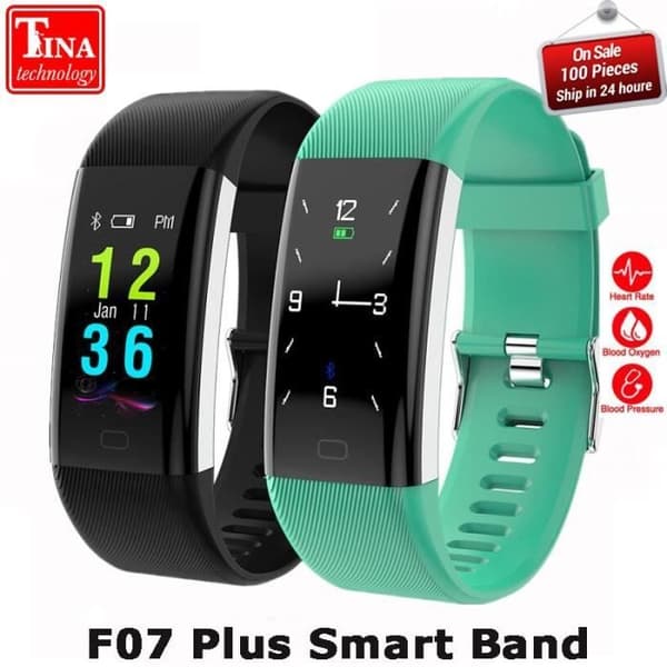 100 % Original F07 Plus Smart Armband Pulsmätare Armband Blodtryck fitness tracker mo