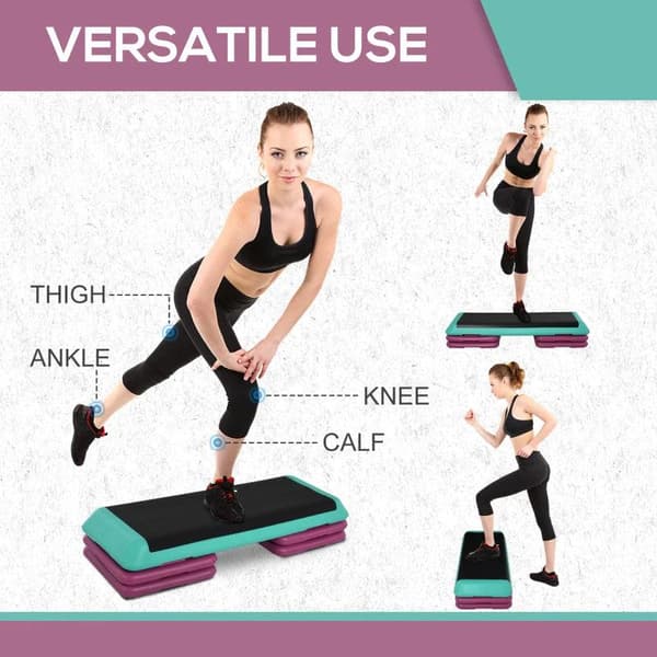 Rootz Step Board - musta, vihreä, violetti - PVC, Pp - 43,3 cm x 15,74 cm x 7,87 cm