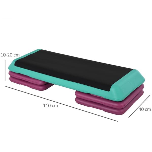 Rootz Step Board - musta, vihreä, violetti - PVC, Pp - 43,3 cm x 15,74 cm x 7,87 cm