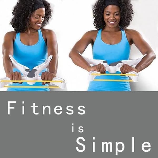 Arm Toner - New Wonder Arms - Fitness System - ABS och Silikon - Vit och Gul