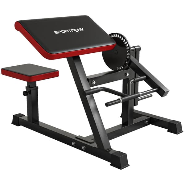 Rootz Curl -penkki - Bicep Curl Station - Tricep Extension - Mukautettava harjoitus - 25 kulman asetusta - Painolevyt - Kompakti muotoilu - 105L x 95W