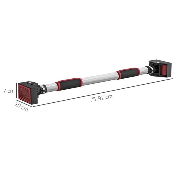 Rootz Pull Up Bar - Oven karmi Kuntosali - Leukatanko - Kattotanko - Säädettävä pituus - Liukumattomat kahvat - Tuet 200kg - 75-92L x 10W x 7K cm