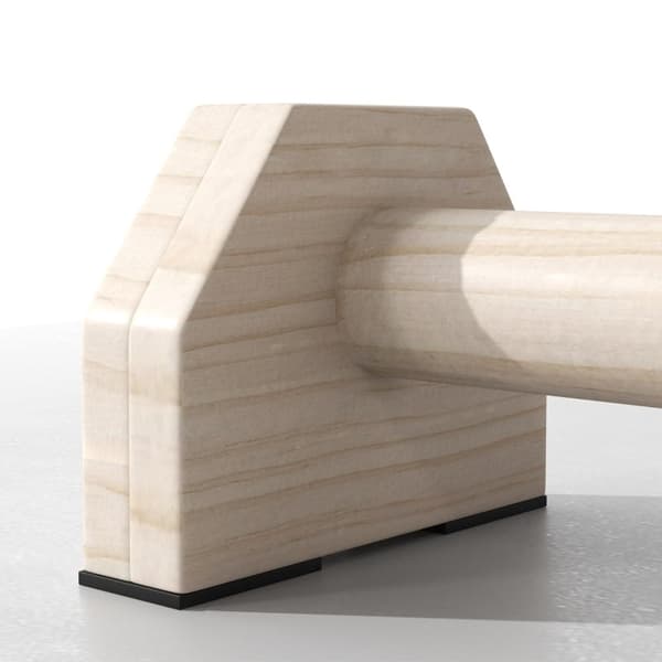 Rootz bøgetræ Push-Up-stænger - Træningshåndtag - Træningsgreb - Støtter op til 120 kg - 30 cm x 13 cm x 10 cm