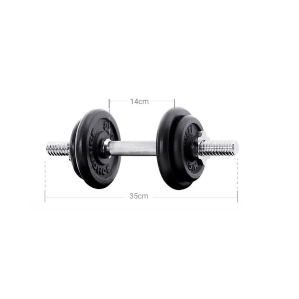 Rootz 30 kg justerbar hantelset - Hemgymutrustning - Tyngdlyftningsset - Anpassningsbar träning - Kompakt design - 35 cm x 30 mm