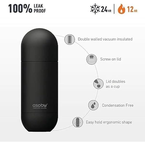 Gourd - ASOBU - Orb Flaska - 0,46 L - Färg Grå - Unisex