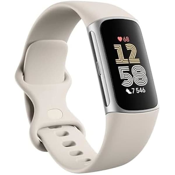 Aktivitetsarmband - FITBIT by Google Charge 6 med 6 månaders abonnemang på Fitbit Premium inkluderat - Vit Beige, Silver