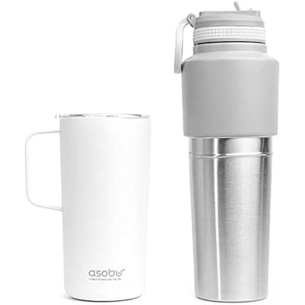 Gourdes - ASOBU - Tvåpack Flaska - 0.9 L + 0.6 L - Färg Vit - Unisex