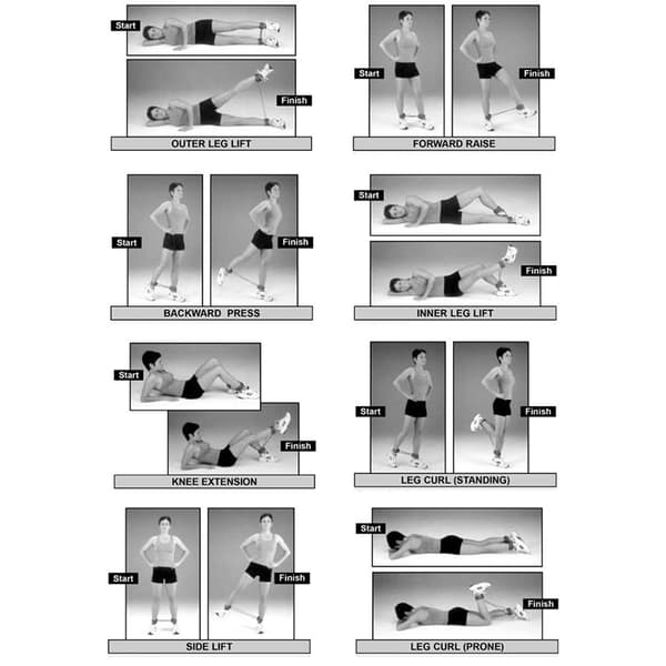 INF Motstandsbåndsett med benstropper for Taekwondo-trening 70-80LB