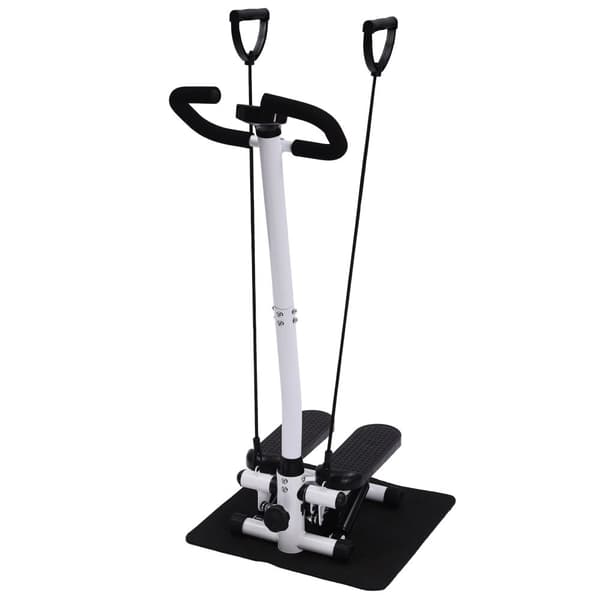 Fitness Steppare, Justerbar Höjd, Realtidsövervakning,svart