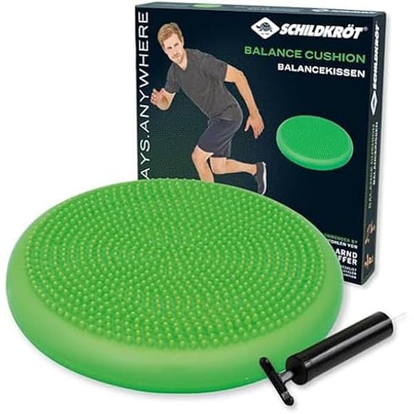 Balansdyna - Schildkröt - Uppblåsbar - Tygöverdrag - Mini-pump ingår - 33 cm i diameter