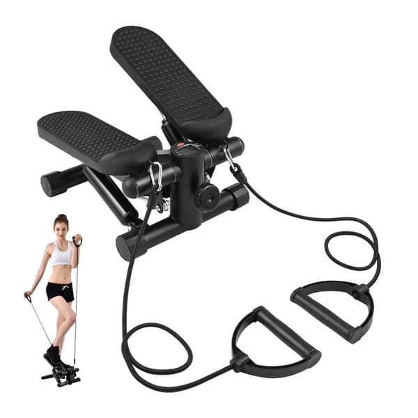 Mini Stepper, LCD-display, 100 kg kapacitet,Svart