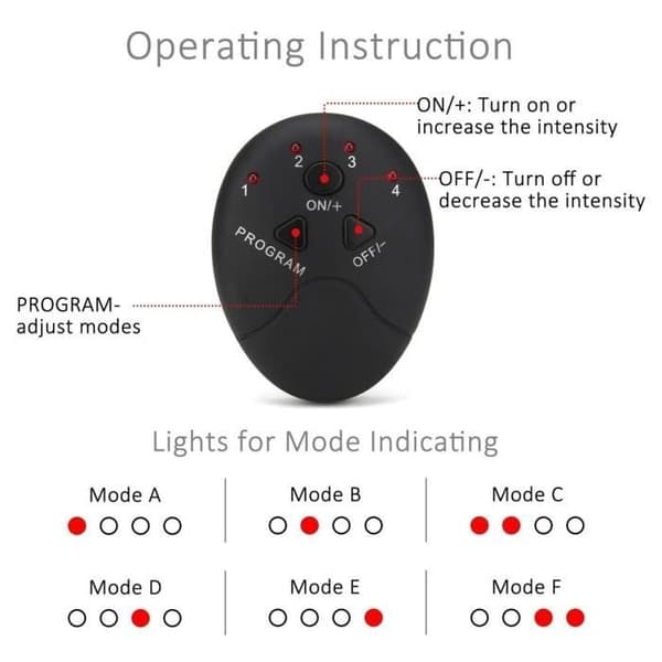 Elektrisk magmuskelstimulator 8-delad träningssats för träning + medföljande rumpastimulator