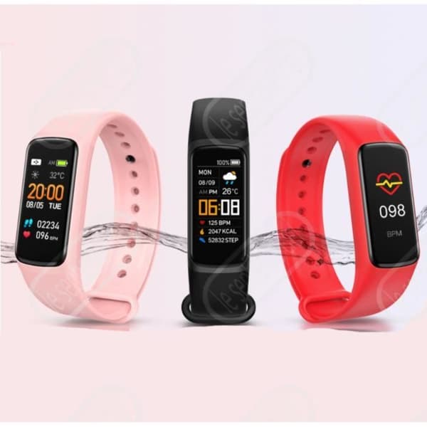 LSC® sportstegräknare armband puls stillasittande blodtryck fjärrkontroll kamera silikon smart armband c