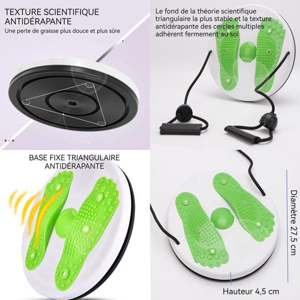 C Twist Disc midjeskulptör med dragrep Balansbräda Wobble Balance Board Wriggling Plate för övningar