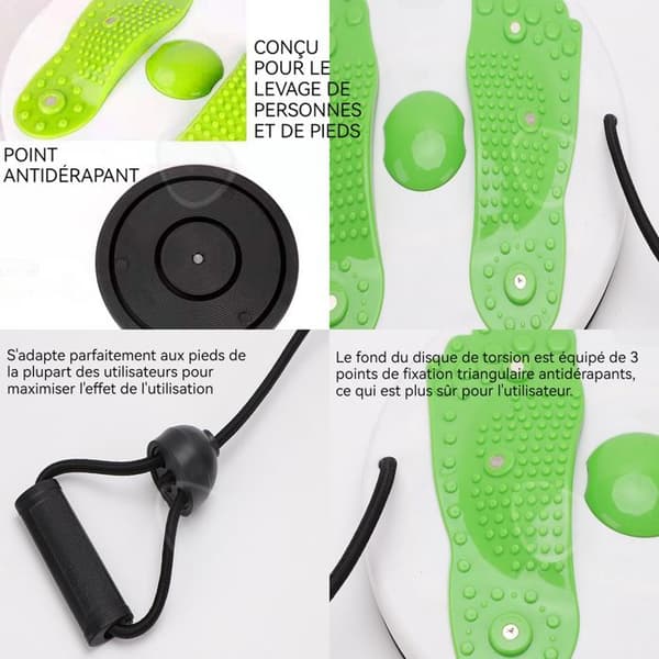 C Twist Disc midjeskulptör med dragrep Balansbräda Wobble Balance Board Wriggling Plate för övningar
