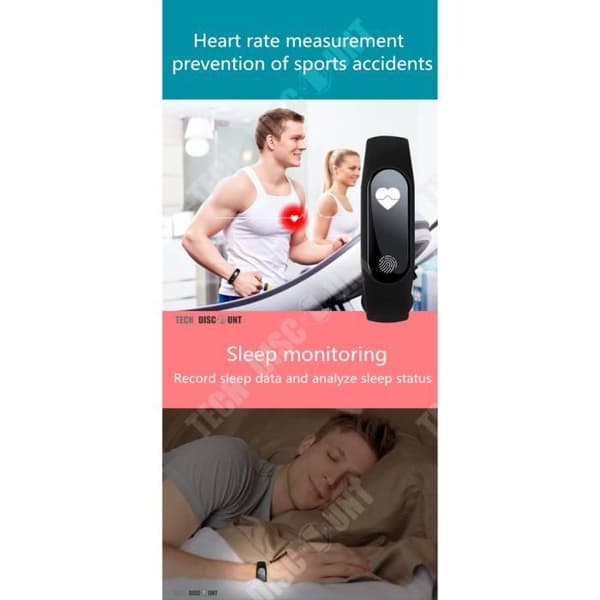 TD® Smart Armband 0,86 tum Vattentåligt Armband Stegräknare Armband