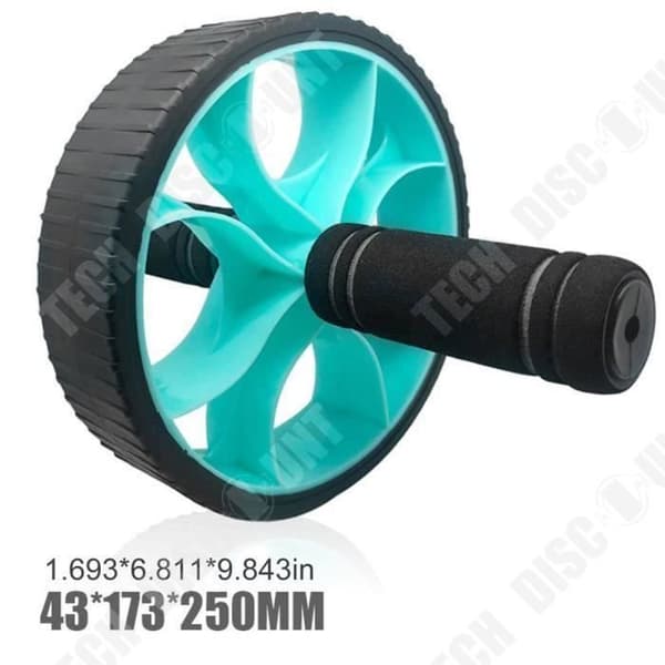 TD® Abdominal Wheel, Blue Black-Silent Abdo Roller Träningsutrustning Bodybuilding-Fitness, Hemma, Rumsfast och bekväm