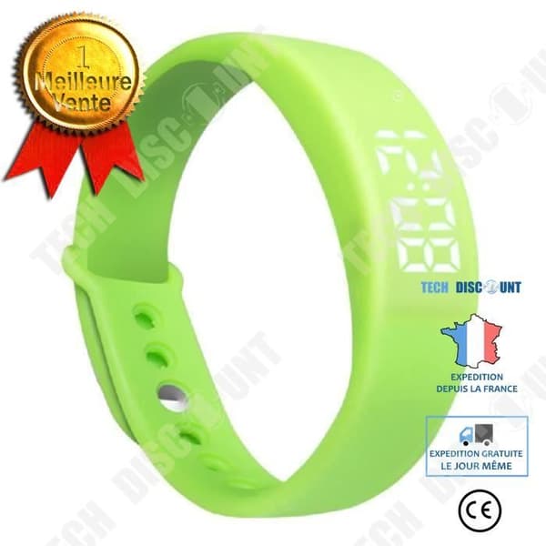 TD® 5W multifunktionell LED smart armbandsur / stegräknare sömnövervakning Smart silikonrem (grön)