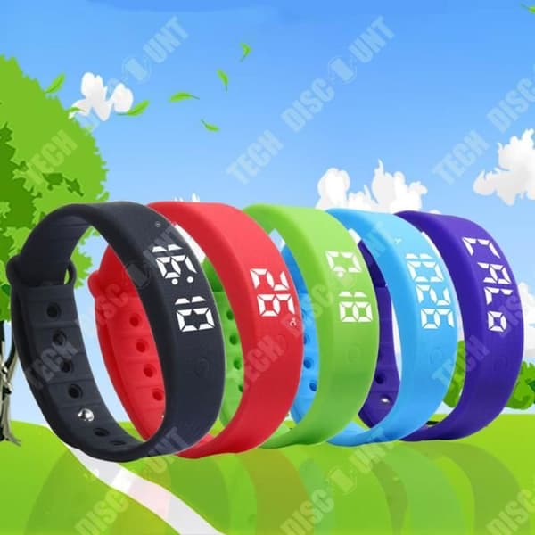 TD® Uppladdningsbart smart armband 3D LED stegräknare Sportarmbandsklocka Vattentät Miljövänlig silikon