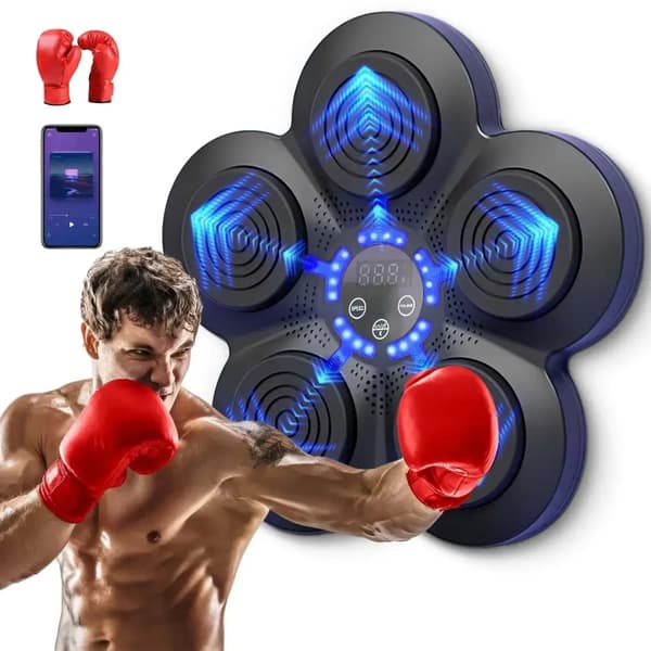 Älykäs musiikkiboksauskone, Bluetooth-yhteys, kestävä ABS-rakenne,1 pari lasten hanskoja