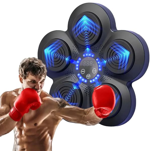 Smart Musik Boxningsmaskin, Interaktiv Upplevelse, Bluetooth Anslutning,1 Par Barnhandskar