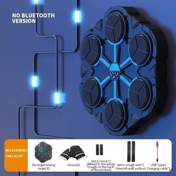 Smart Boxningsmaskin, Bluetooth-funktion, Dynamisk Musik,YH 3670 Ingen Bluetooth