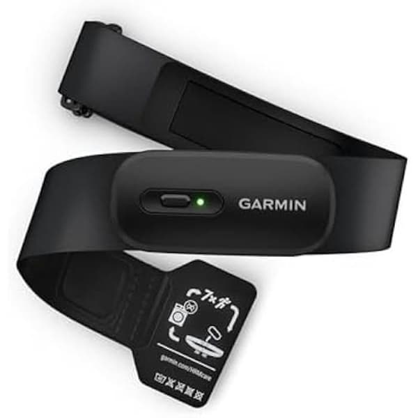 Garmin HRM 200 - Bröstband för hjärtfrekvensmätning för att mäta exakta hjärtfrekvens- och HFV-data, batteritid upp till 1 år.