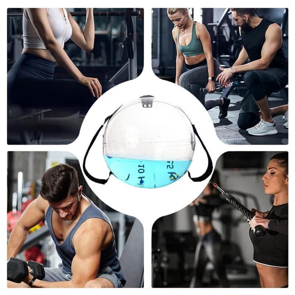 Fitness Tränings Vattenpåse, Justerbart Vikt, Hållbart Gummimaterial, Kärnstyrketräning