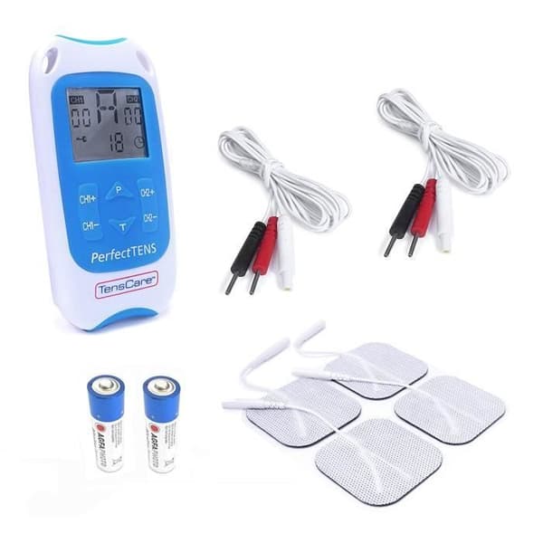 TensCare TENS-elektrostimulator med 2 kanaler med kliniskt testade program - K-PERFECT-DE