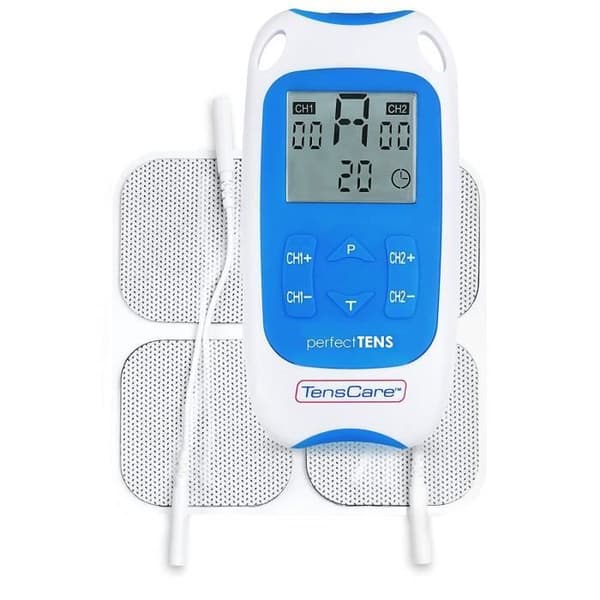 TensCare TENS-elektrostimulator med 2 kanaler med kliniskt testade program - K-PERFECT-DE