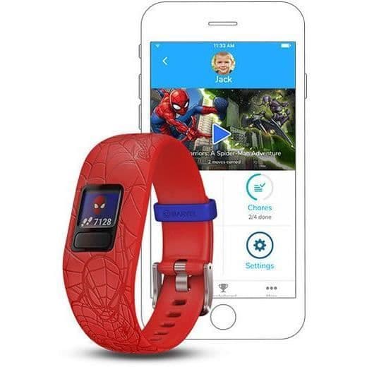 GARMIN Vivofit Junior 2 Spiderman - Aktivitetsspårare - Barnpojke - Svart