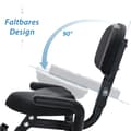 Miniatyrbild 8 av 11: X-Bike hopfällbar träningscykel med magnetiskt motstånd, motionscykel för inomhus cardio, med träningsdator och expanderband – Röd